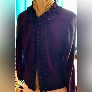 Purple  jacket. Fun piece for the holidays.